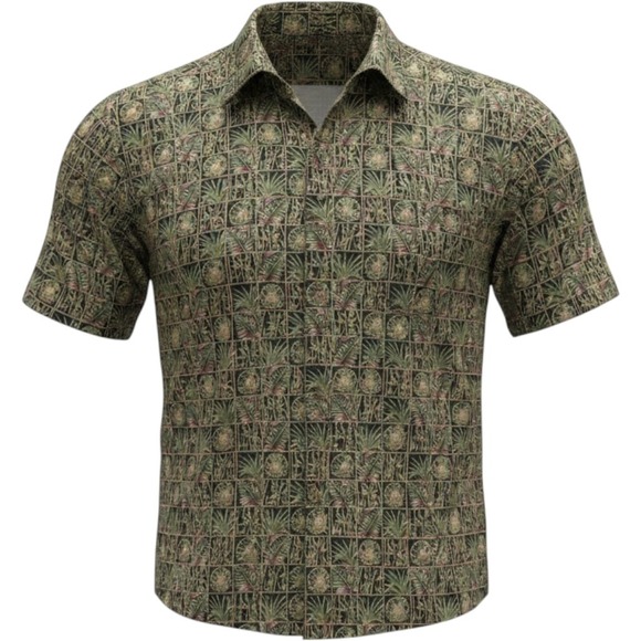 Tori Richard Other - Tori Richard Honolulu Mens XL Tropical Palm Print Button Down Cruise Shirt